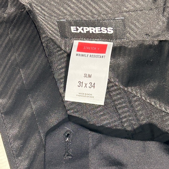 Express Men's Black Suit 40L - Jacket & Pants Included - Pants 34x32 - Picture 4 of 7